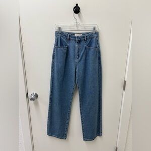 NWT Designers Society Aipon Blue Dark Jeans with High-Rise Waist